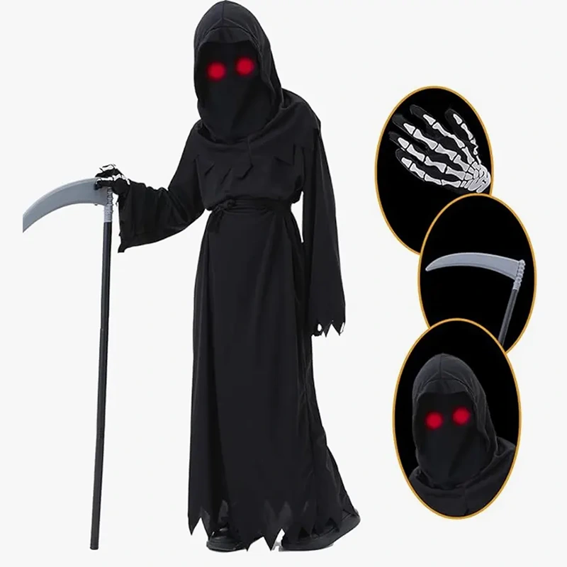 School Haunted House Grim Reaper Costume for Kids